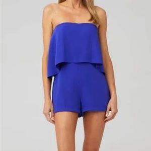 Amanda Uprichard strapless Topanga Romper in purple
